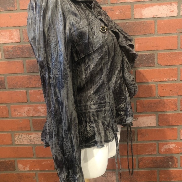 Size 8 Chagall distressed grey dress jacket - Picture 2 of 3